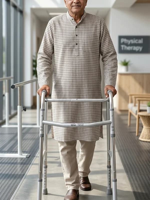 Aluminium foldable walker – available at Hi-Light Surgical Equipments, Adambakkam, Chennai