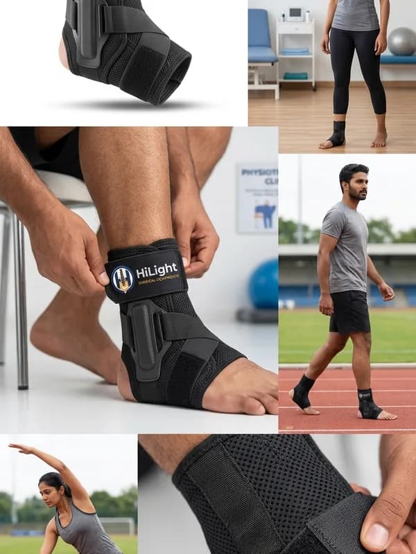 Ankle brace – available at Hi-Light Surgical Equipments, Adambakkam, Chennai