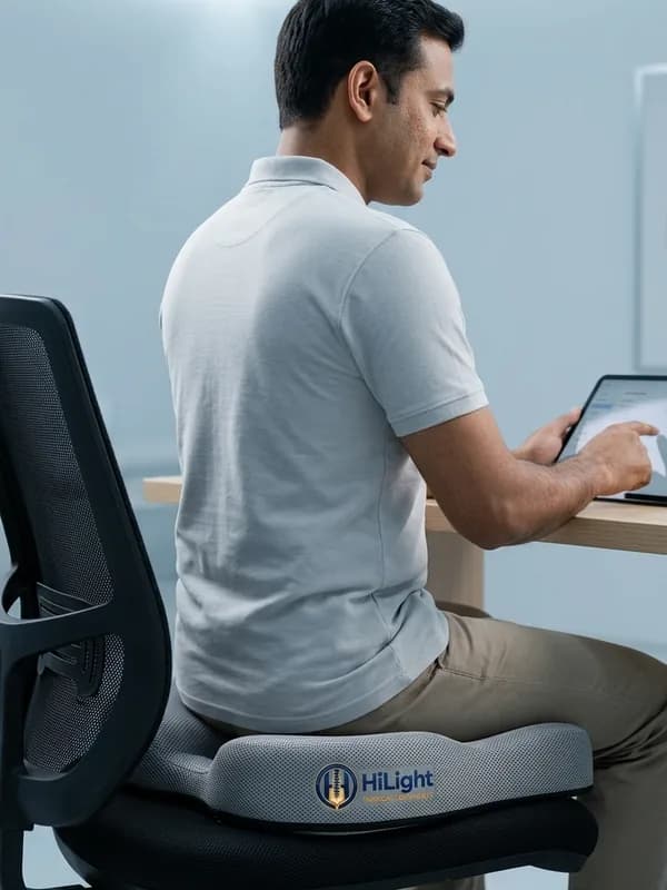 Coccyx (tailbone) cushion – available at Hi-Light Surgical Equipments, Adambakkam, Chennai