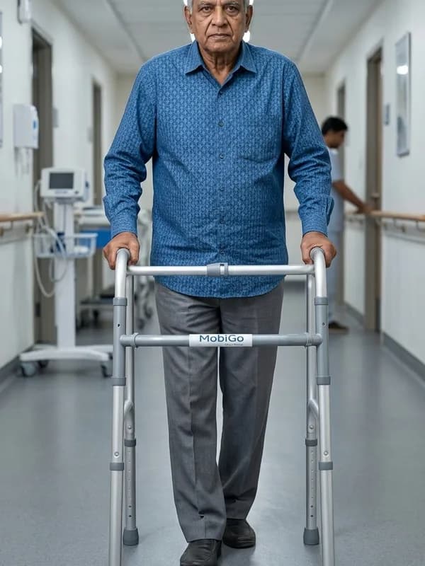 Non-folding walker – available at Hi-Light Surgical Equipments, Adambakkam, Chennai